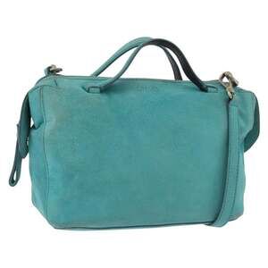 Bally Suede Handbag Light Blue